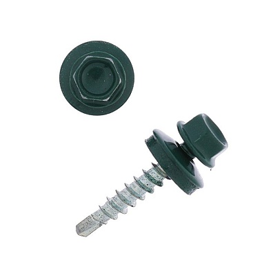 Саморез ш/г 4,8*70 RAL 6005 (темно-зеленый) 